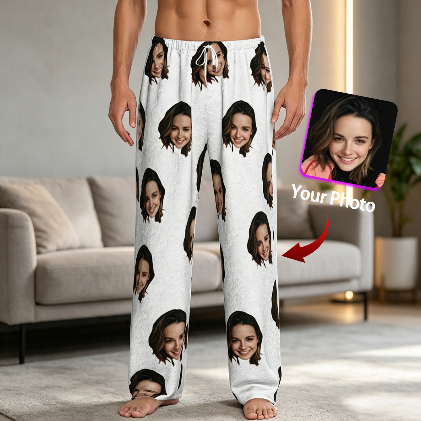 Thermal Long John - Kişiye Özel Yüz Fotoğraflı Uzun Kollu