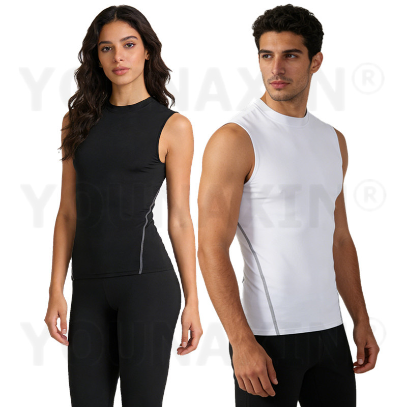 Base Layer Top - YOUNAXIN Unisex Kolsuz Sıkıştırma Tank Top