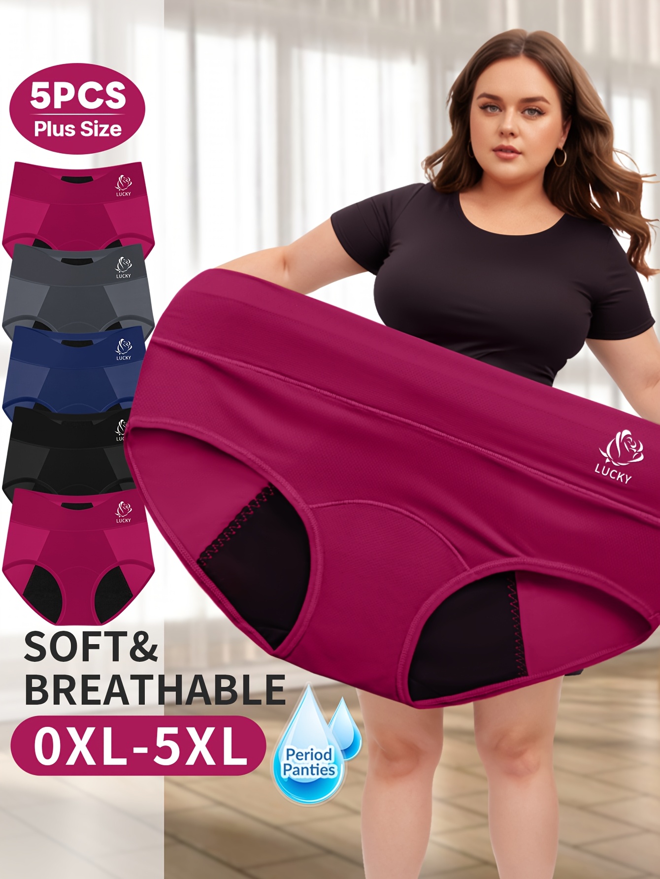 Multi Pack Underwear - 5'li Paket Büyük Beden İç Giyim,