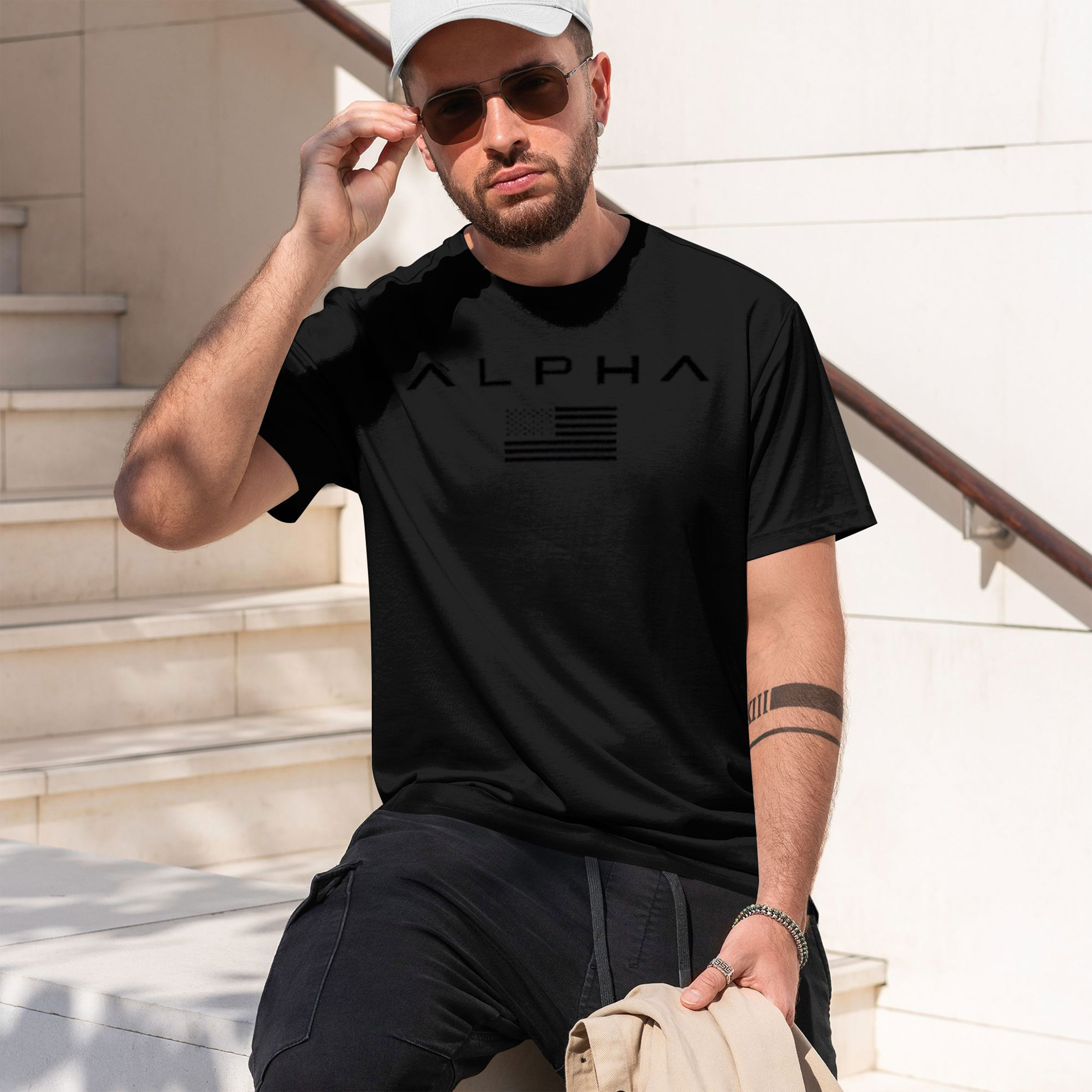 Undershirt Crew Neck - Erkek Baskılı Yuvarlak Yaka Fitness Yeleği
