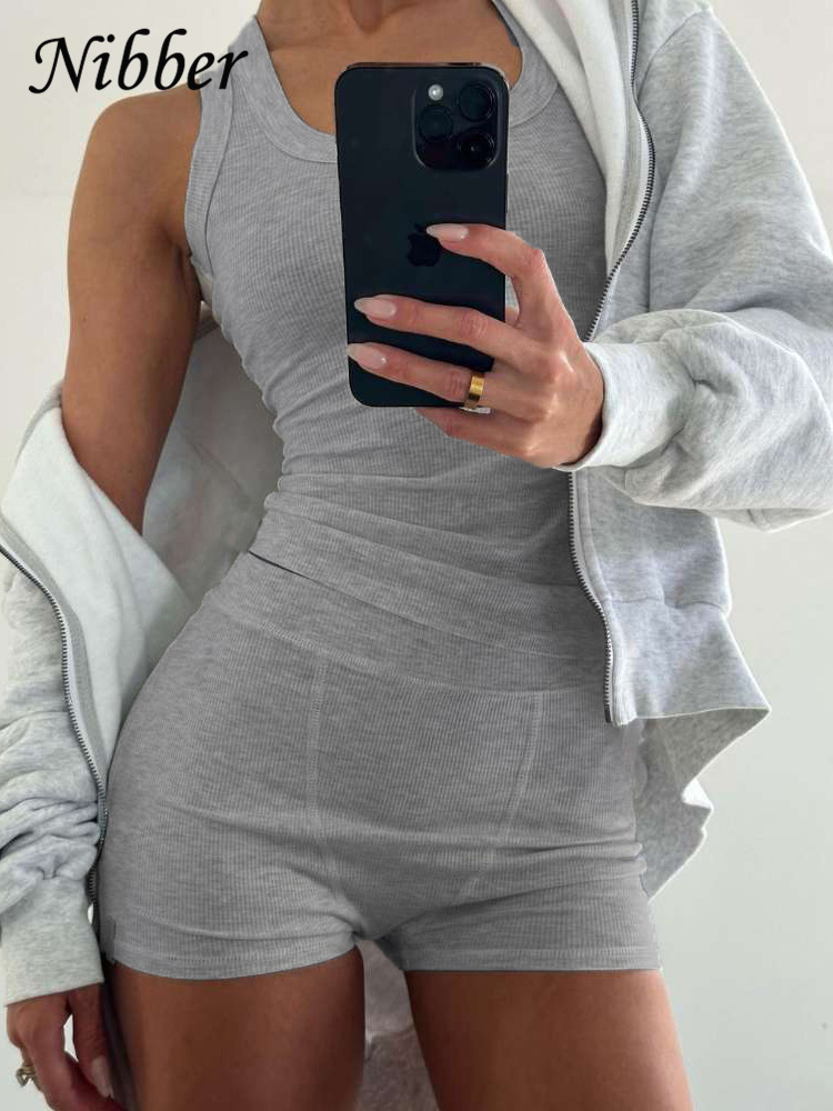 Tank Top Ribbed - Nibber Nervürlü Rahat 2 Parça Set