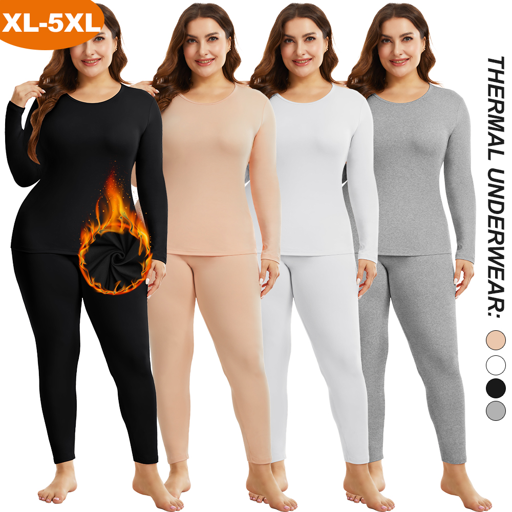 Thermal Long John - Artı Boyutu Sıcak Termal İç Giyim