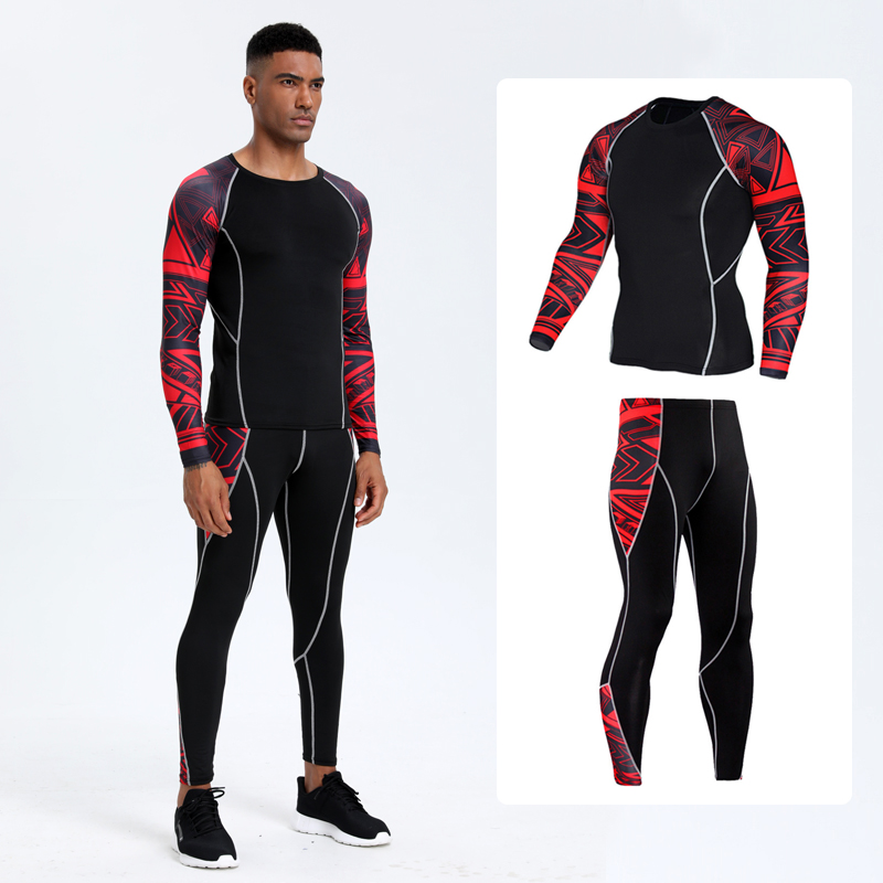 Compression Long Pant - Erkek PRO Spor Fitness Takımı: Çabuk