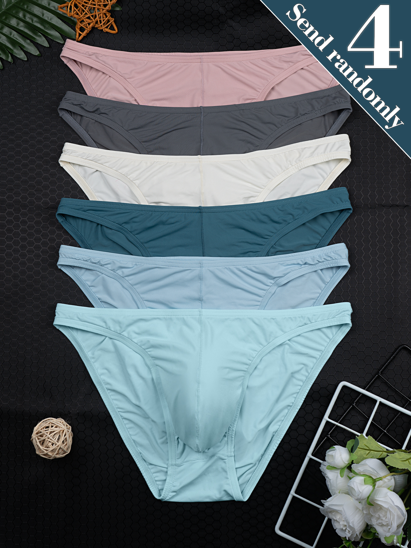 Multi Pack Underwear - 4'lü Paket Rastgele Renk Erkek Yeni