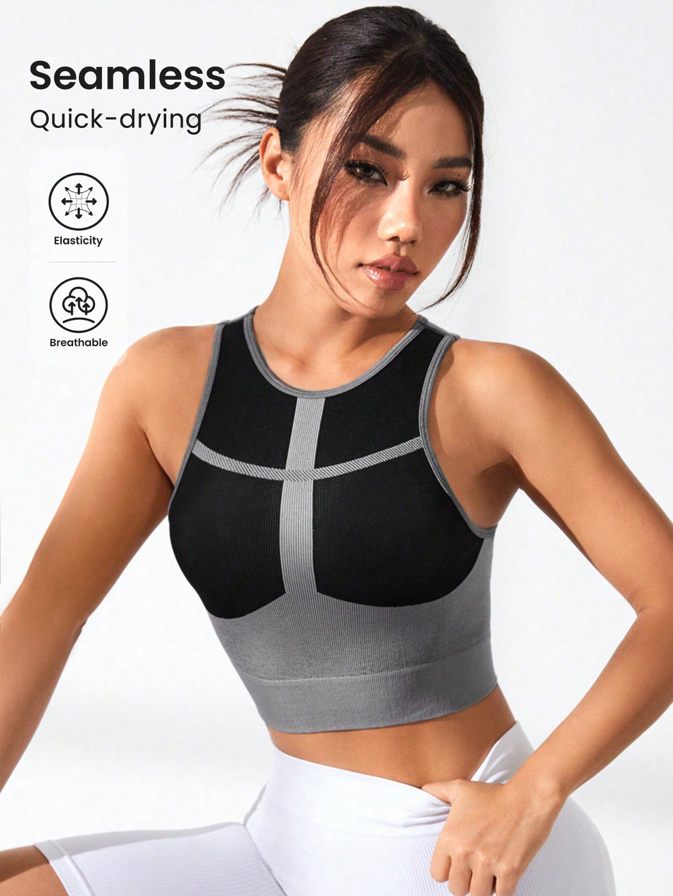 Tank Top Ribbed - Kadınlar Renk Bloklu Çapraz Bantlı Fitilli