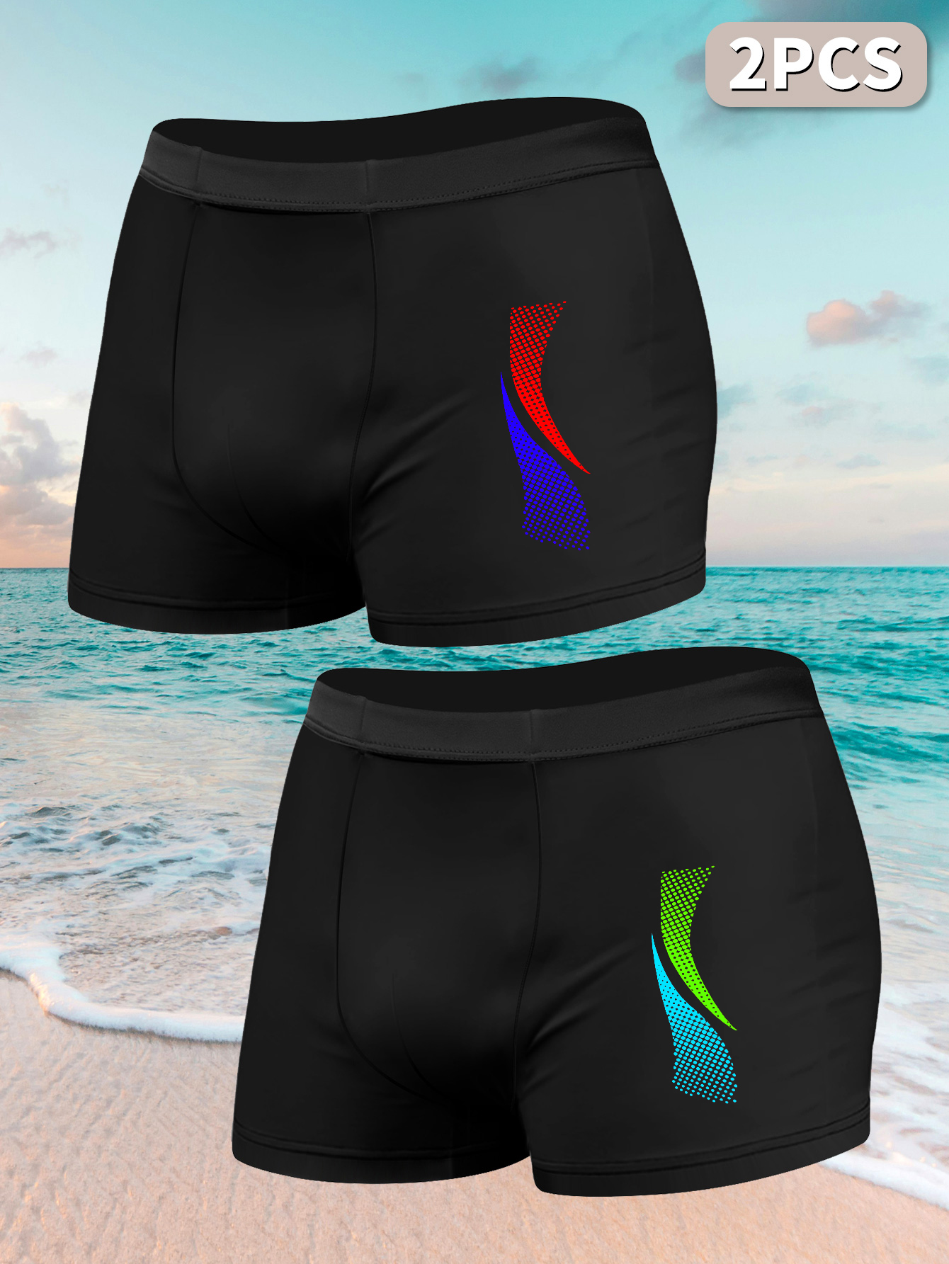 Boxer Shorts Modal - 2 adet erkek mayo spor baskılar