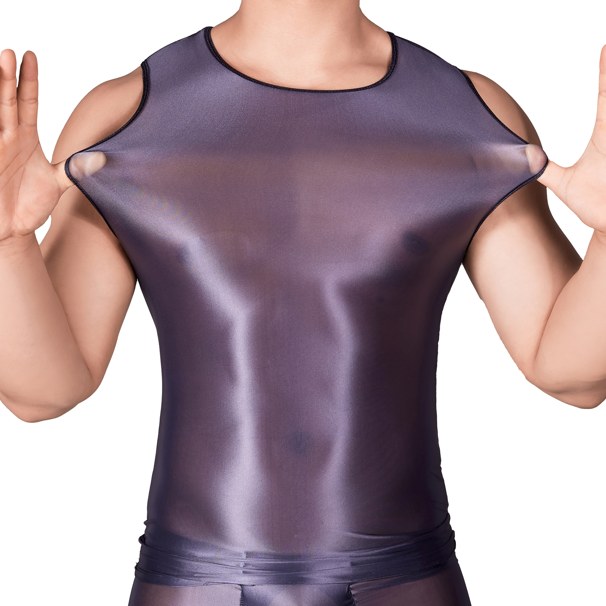Sleeveless Undershirt - Düz Renk erkek İnce Pürüzsüz Kolsuz