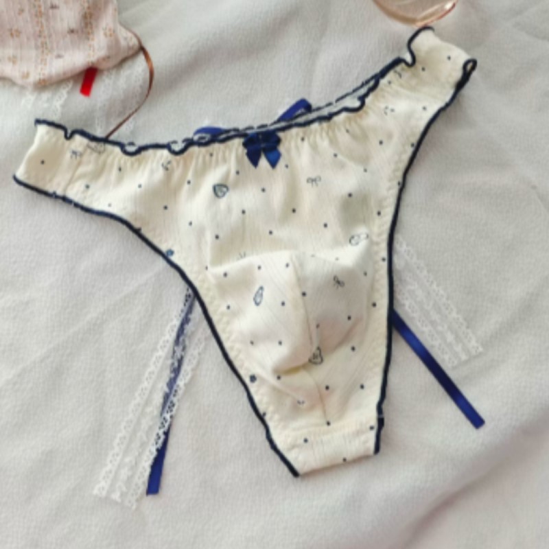 Boxer Shorts Modal - Japon Yeni Tatlı Çiçek Desenli Fiyonklu