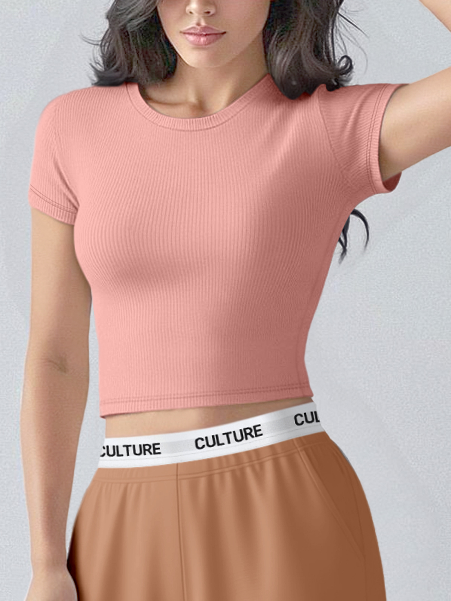 Undershirt Crew Neck - Çok Yönlü Nervürlü Bisiklet Yaka Kısa