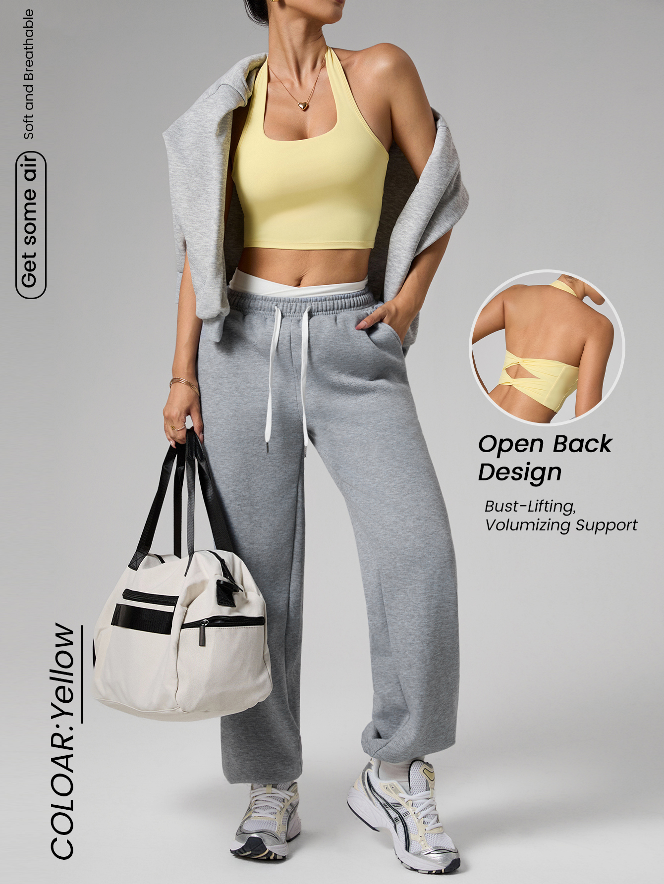 Suspender Tank Top - Kadınlar için Çift Fiyonklu Halter Yoga