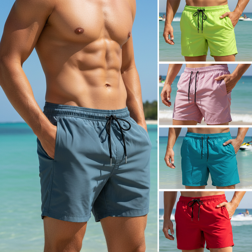 Trunk Breathable Men - Yazlık Erkek Düz Mayo Şortları Hızlı