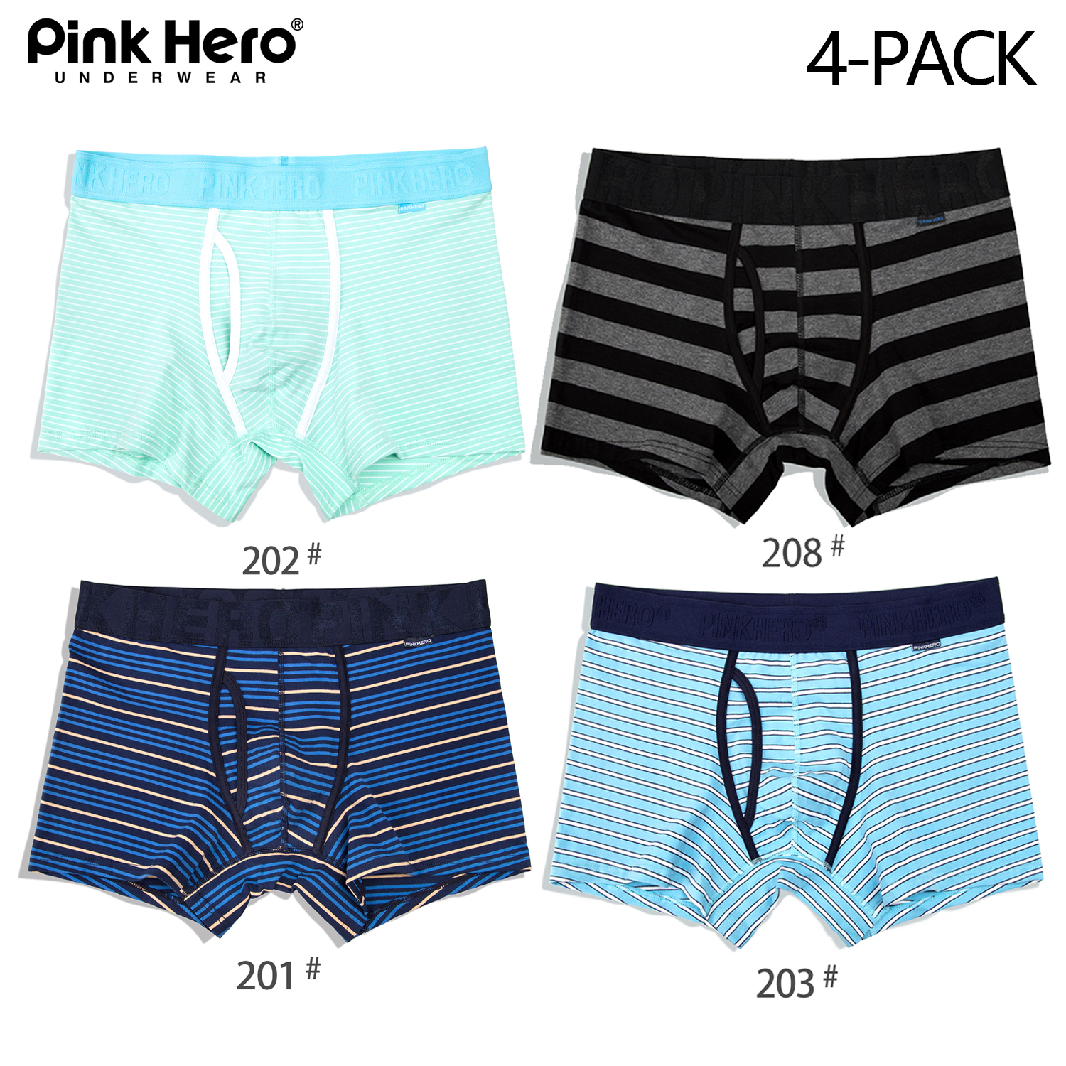 Boxer Shorts Modal - 4 adet PINKHERO Hombre iç çamaşırı