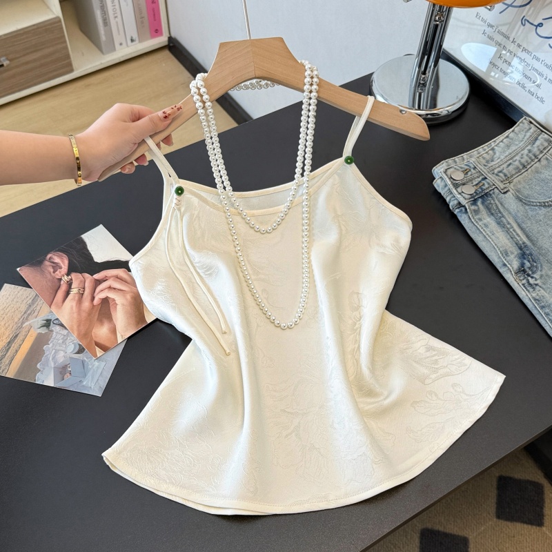 Base Layer Top - Yeni Çin Tarzı Ağır İşlemeli Nakışlı