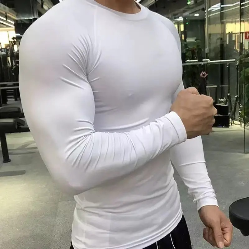 T Shirt Tight Fit - Erkekler Spor T-shirt Hızlı Kuru Vücut