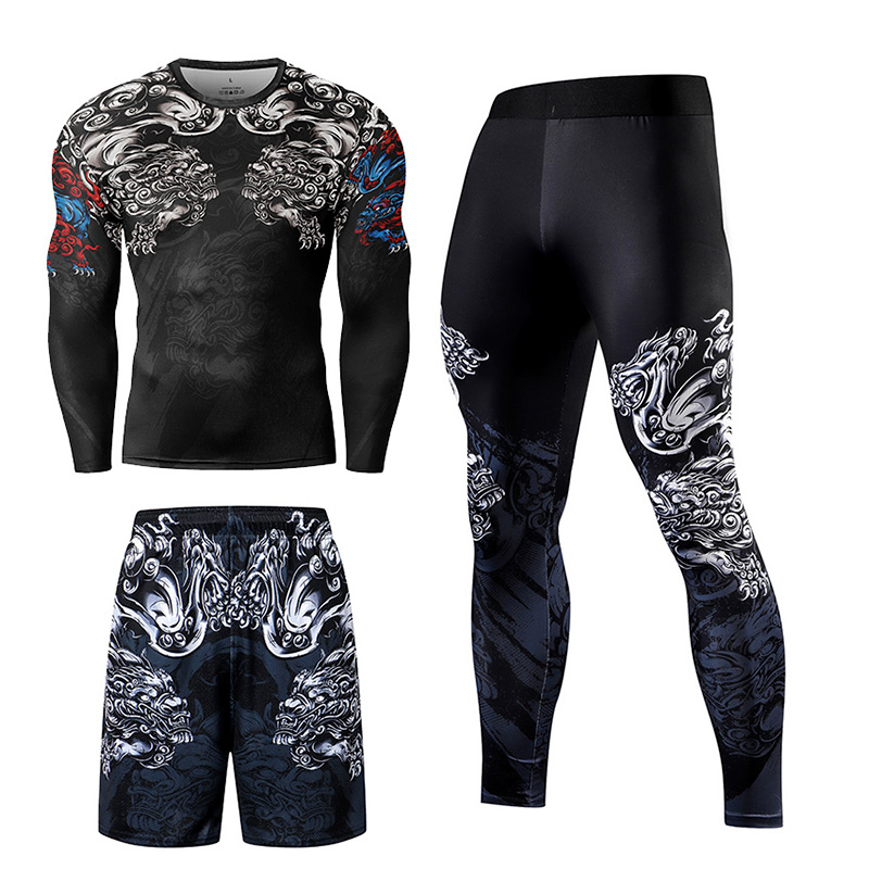 2/3 adet erkekler Jiu jitsu eş - Compression Long Pant incelemesi ve fiyatı