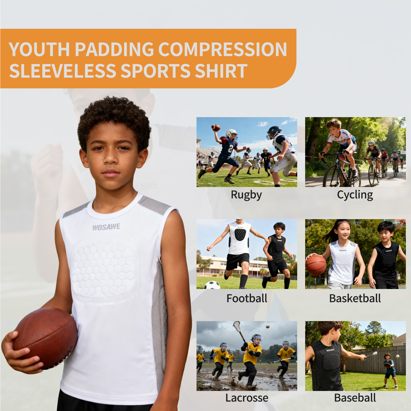 WOSAWE Erkek Genç Beyzbol Göğü - Sleeveless Undershirt incelemesi ve fiyatı