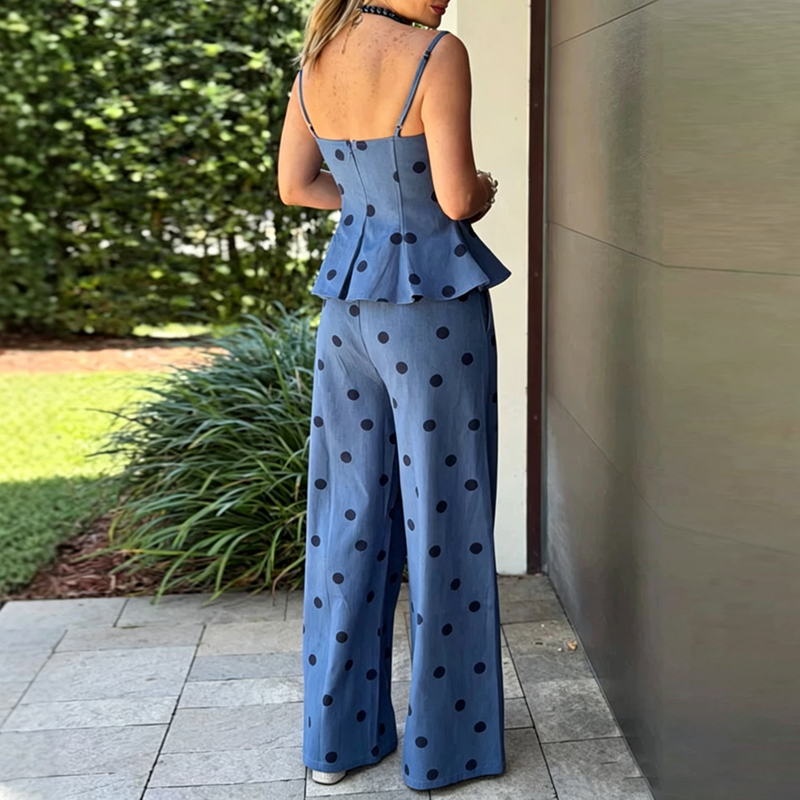 Vintage Puantiyeli Şambray İki - Suspender Tank Top incelemesi ve fiyatı