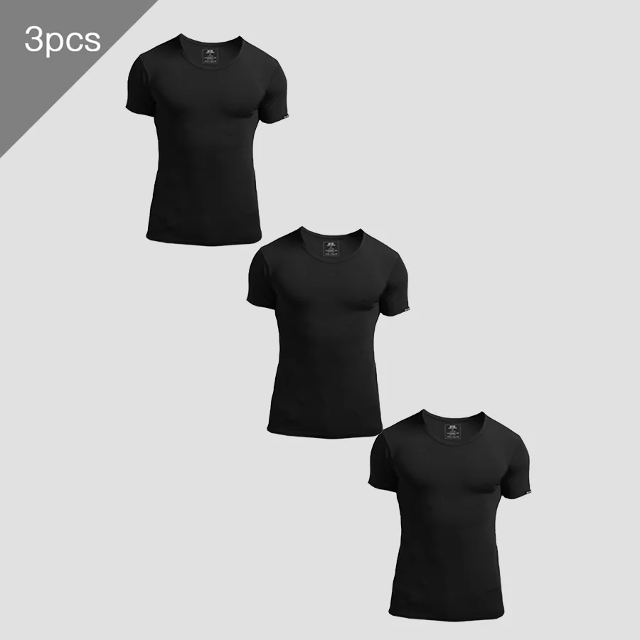 3PCS Erkek Yazlık Kısa Kollu T - Undershirt Crew Neck incelemesi ve fiyatı