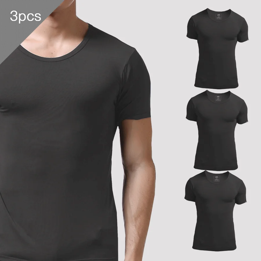 3PCS Erkek Yazlık Kısa Kollu T - Undershirt Crew Neck incelemesi ve fiyatı