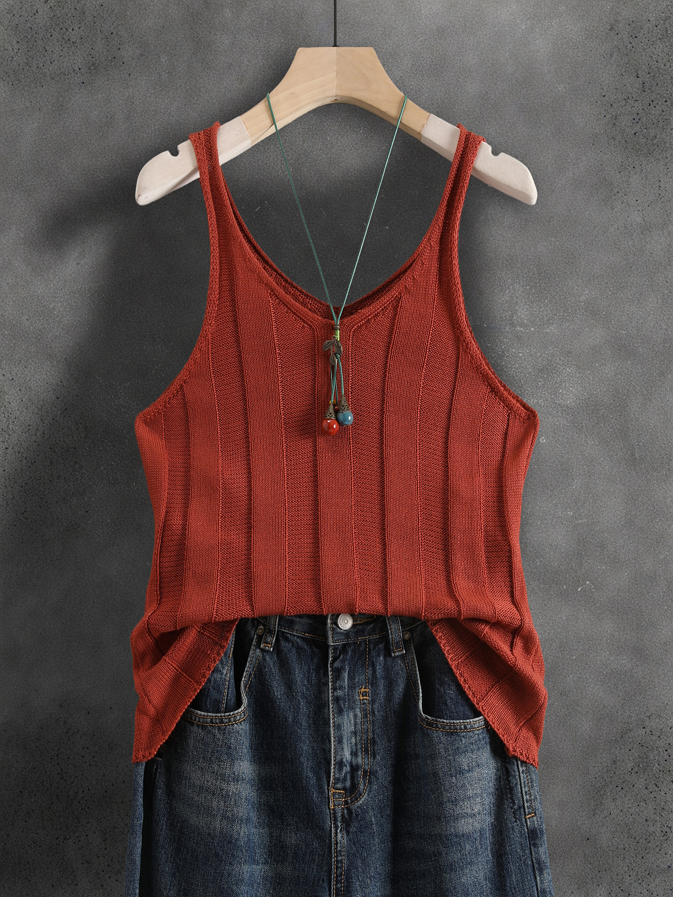 Kadın V Yaka Nervürlü Örme Atl - Tank Top Ribbed incelemesi ve fiyatı