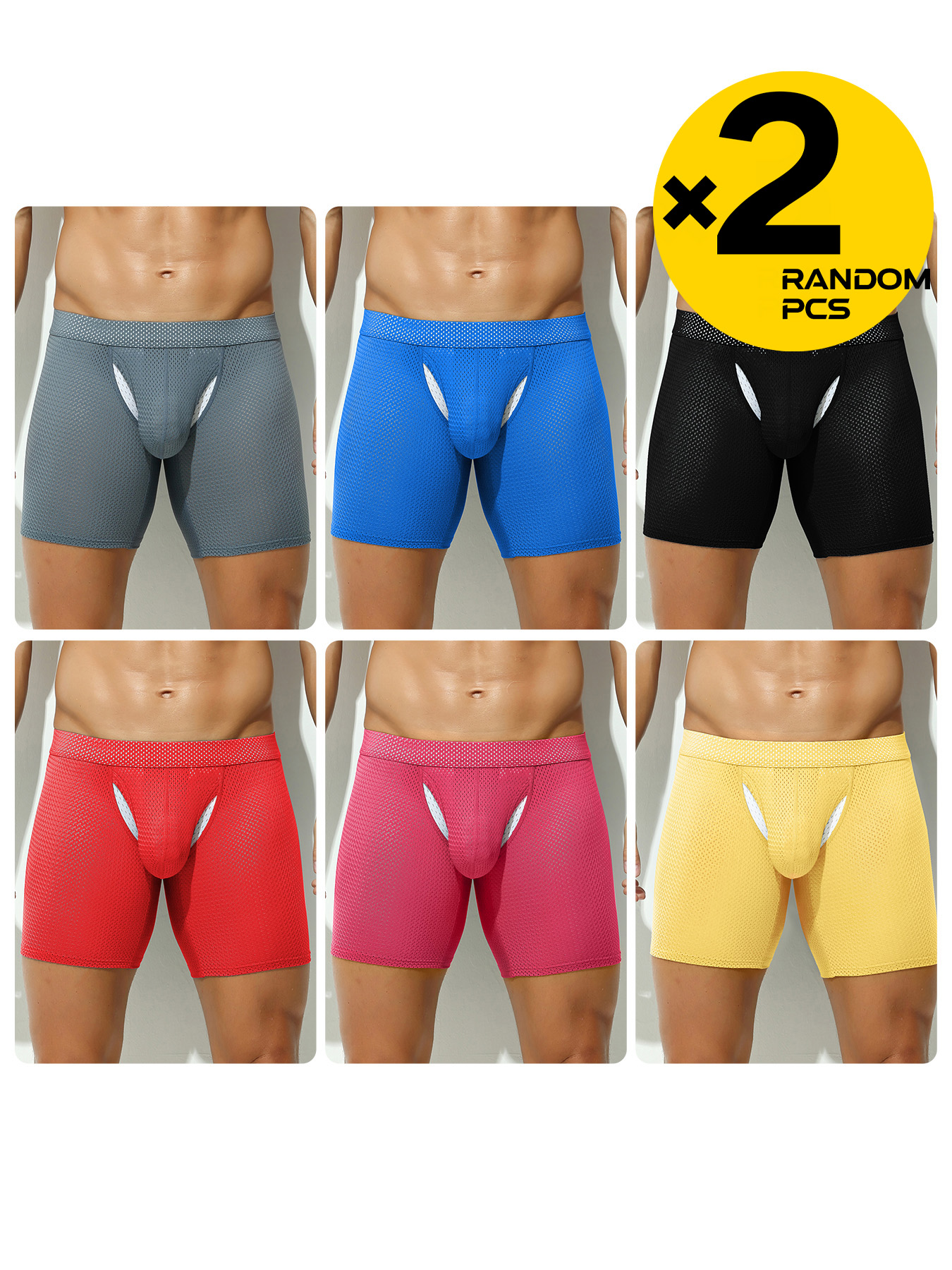 2 Adet Uzun Bacaklı Erkek File - Mesh Sport Boxer incelemesi ve fiyatı