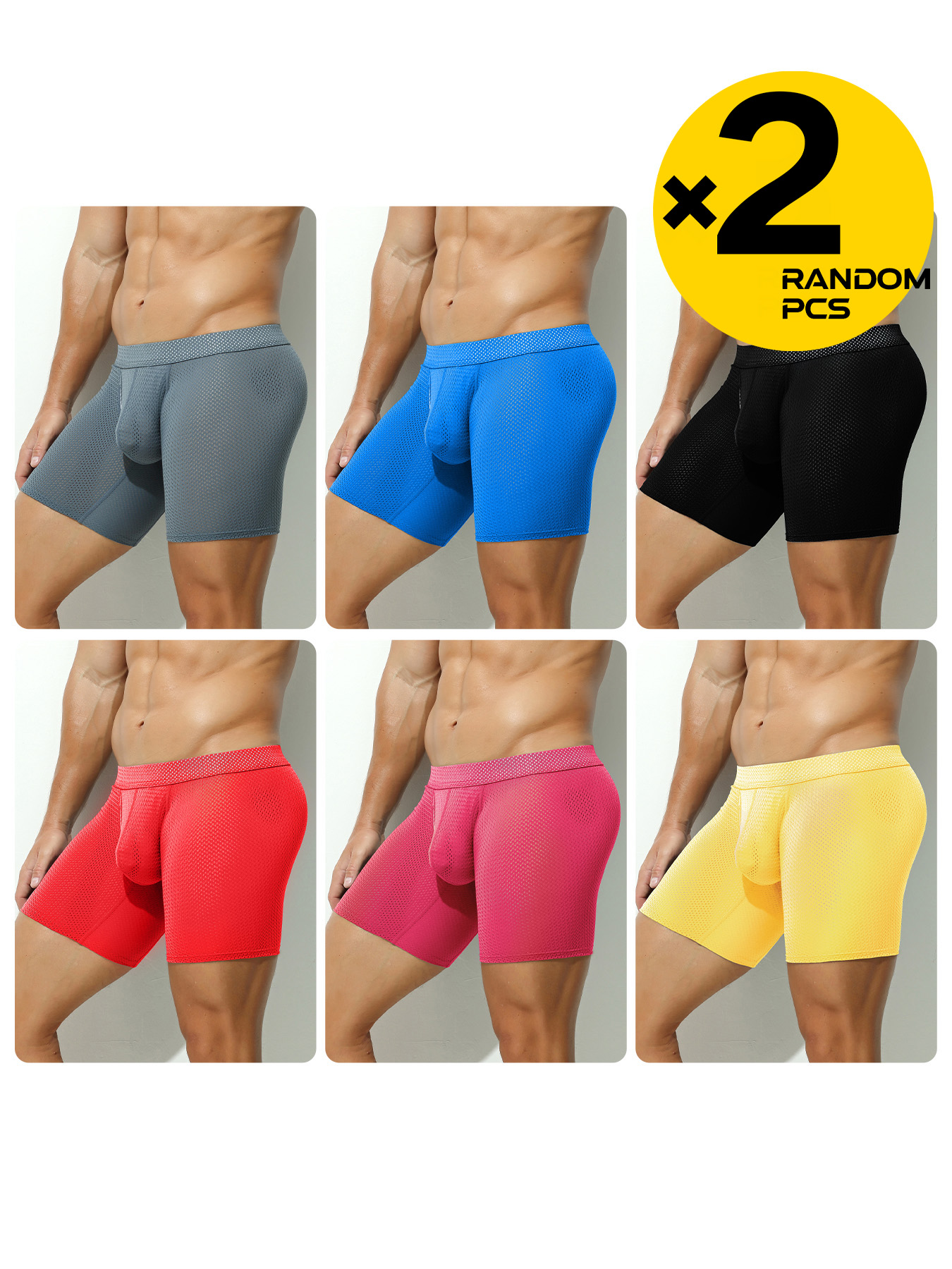 2 Adet Uzun Bacaklı Erkek File - Mesh Sport Boxer incelemesi ve fiyatı