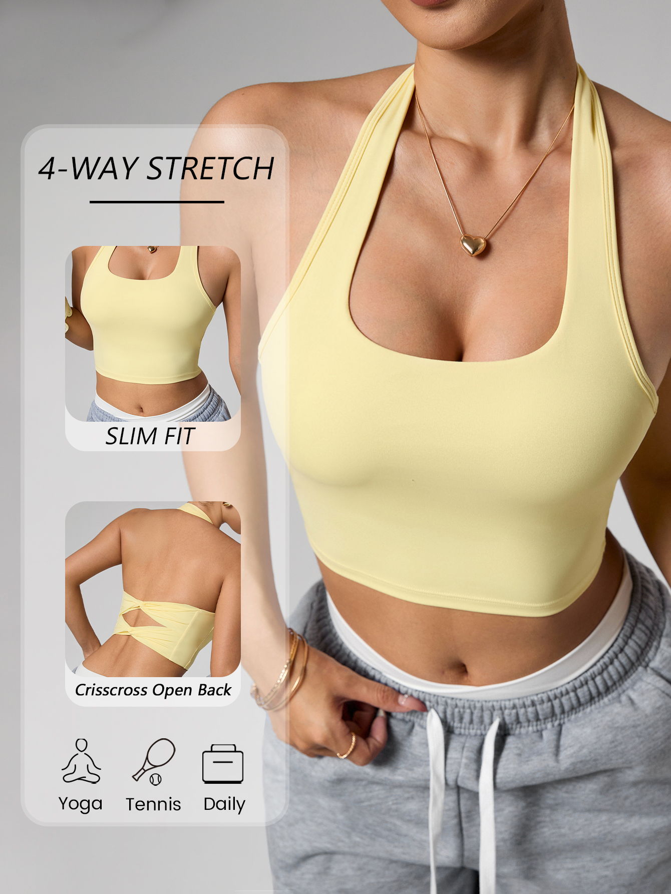 Kadınlar için Çift Fiyonklu Ha - Suspender Tank Top incelemesi ve fiyatı