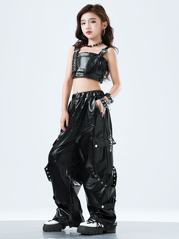 Çocuk Kpop Hip Hop Giyim Siyah - Suspender Tank Top incelemesi ve fiyatı