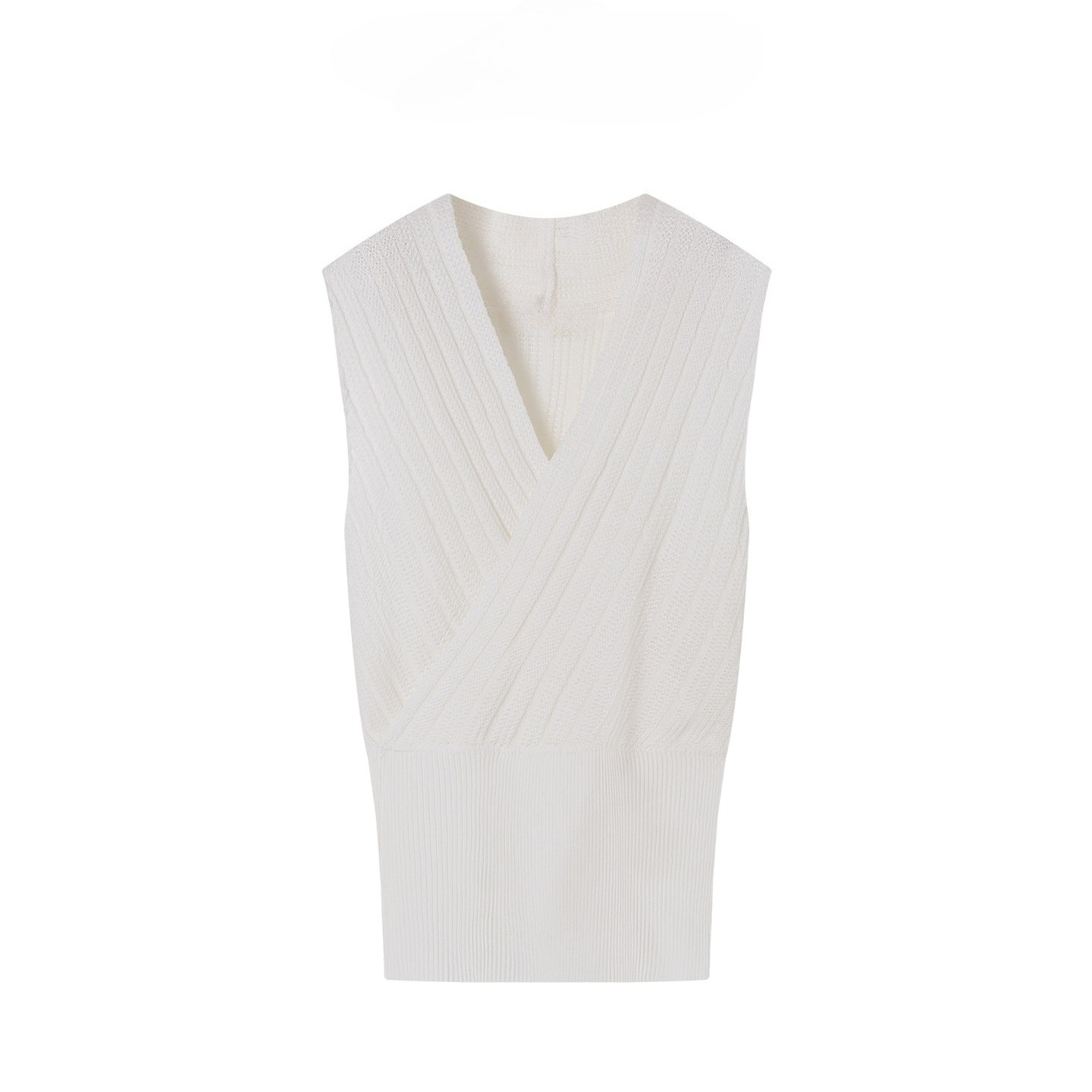 Kadın Kolsuz Wrap Örgü Kazak Y - Tank Top Ribbed incelemesi ve fiyatı