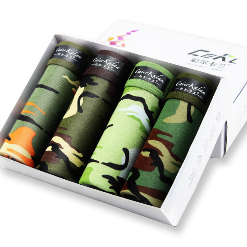 4 adet/grup kamuflaj Boxer erk - Multi Pack Underwear incelemesi ve fiyatı