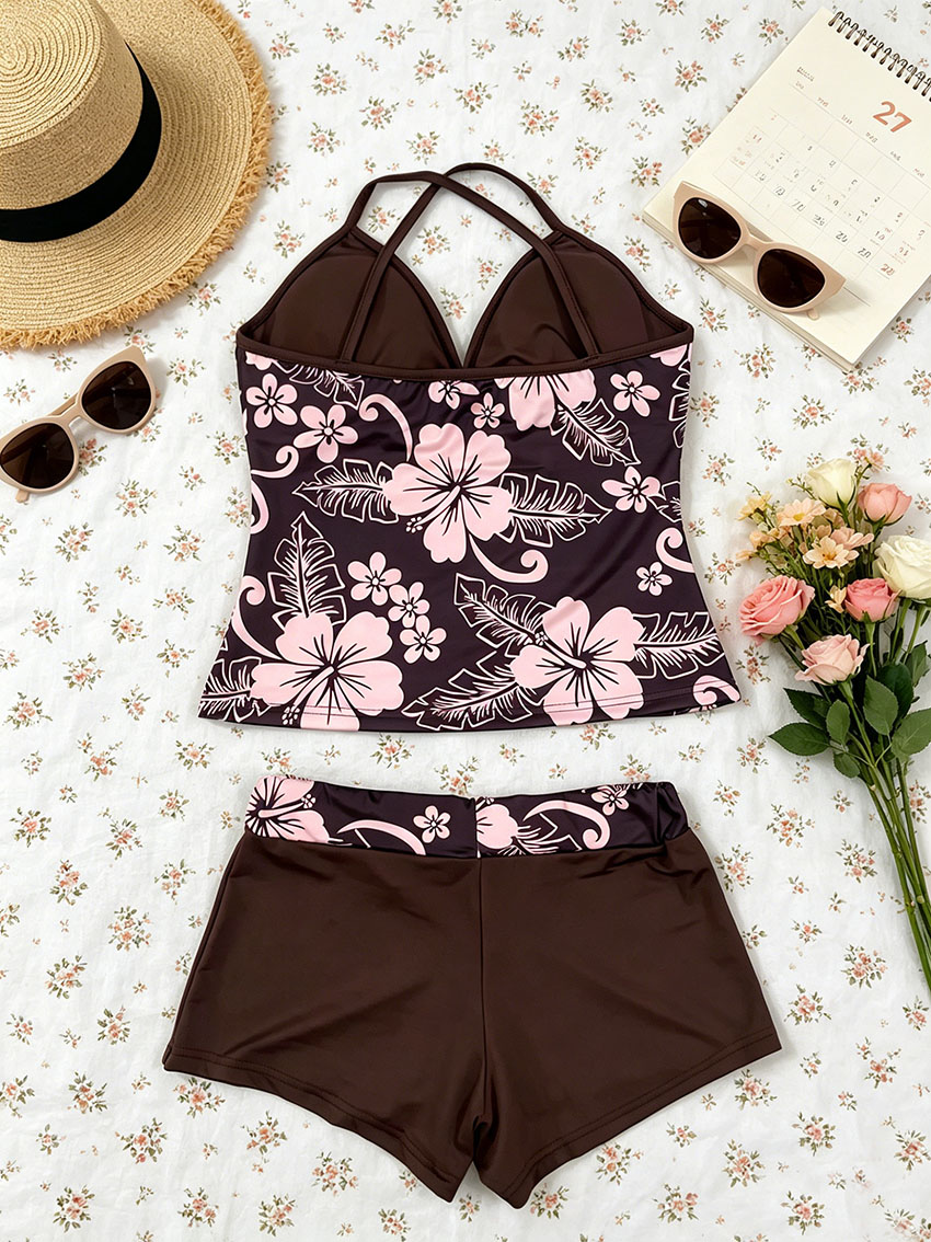 Y2K Bayan Tropikal Hibiskus De - Suspender Tank Top incelemesi ve fiyatı