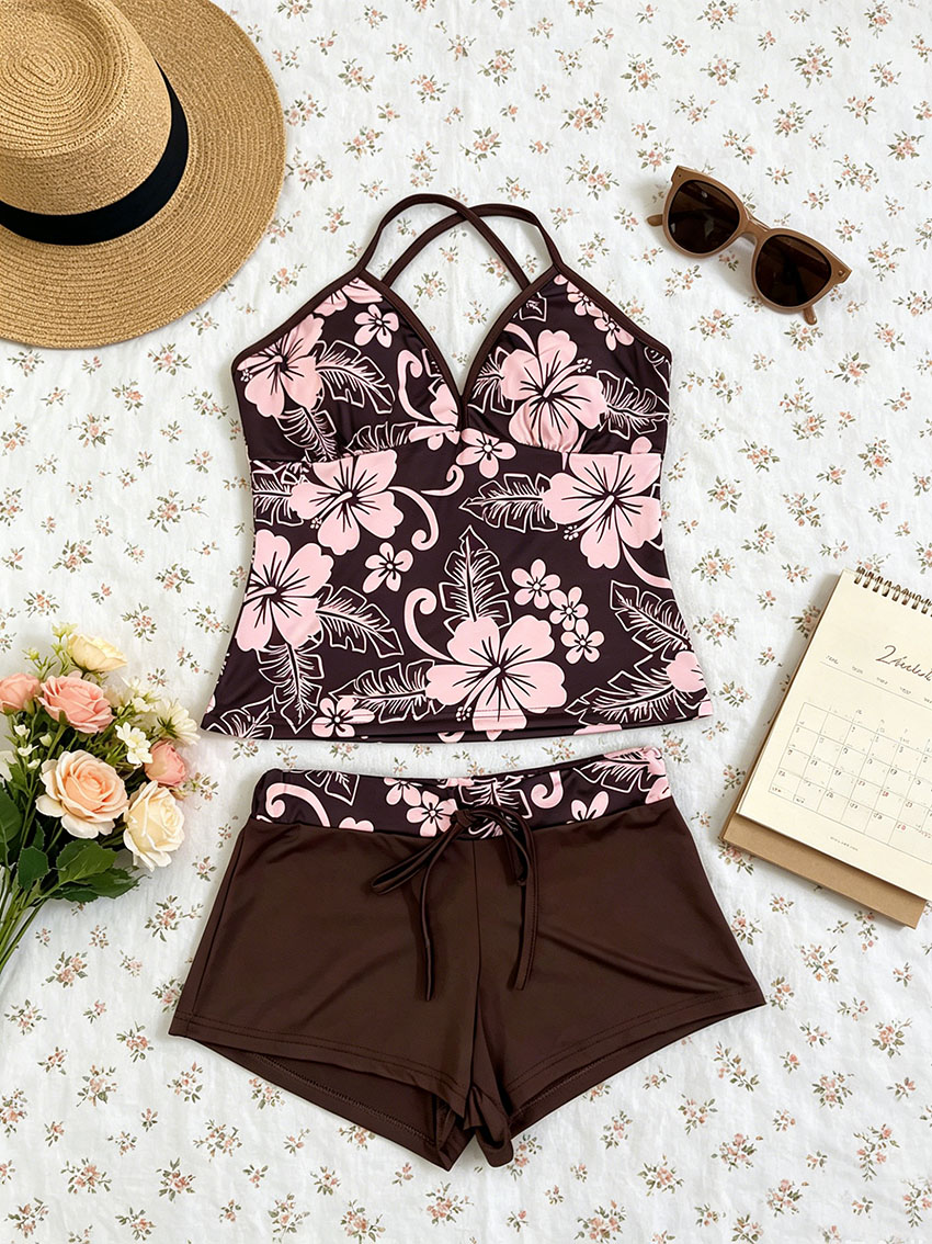 Y2K Bayan Tropikal Hibiskus De - Suspender Tank Top incelemesi ve fiyatı
